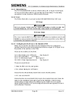 Preview for 75 page of Siemens TC12 Installation, Commissioning And Maintenance Handbook