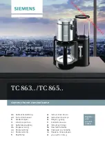 Предварительный просмотр 1 страницы Siemens TC863 series Instruction Manual