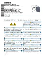 Siemens TD300 Operating Instructions Manual preview