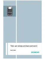 Предварительный просмотр 1 страницы Siemens Tek wireless enhancement User Manual