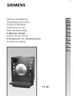 Siemens TK 60 series Operating Instructions Manual предпросмотр