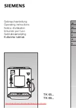 Siemens TK 65 SERIES Operating Instructions Manual preview