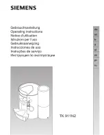 Siemens TK 911N2 Operating Instructions Manual preview