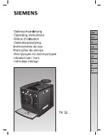 Siemens TK529NL Operating Instructions Manual preview