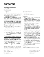 Preview for 1 page of Siemens TL-30U Installation Instructions