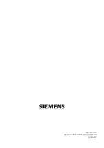 Preview for 110 page of Siemens TS14 Series Operating Instructions Manual