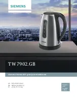 Siemens TW7902.GB Instruction Manual preview