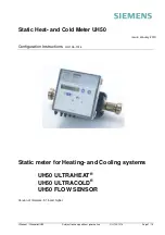 Preview for 1 page of Siemens UH50 FLOW SENSOR Configuration Instructions