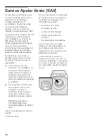 Предварительный просмотр 79 страницы Siemens ultraSense plus WFXD8400UC Operating, Care And Installation Instructions Manual