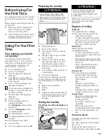 Предварительный просмотр 15 страницы Siemens ultraSense WFXD5202UC Operating, Care And Installation Instructions Manual