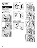 Предварительный просмотр 12 страницы Siemens ultraSense WTXD5322US Operating, Care And Installation Instructions Manual