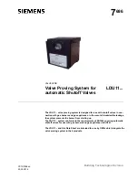 Preview for 1 page of Siemens VALVEGYR LDU11.323A17 User Manual