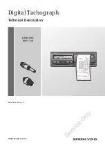 Preview for 1 page of Siemens VDO DTCO 1381 Technical Description