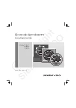 Preview for 1 page of Siemens VDO E-Tacho 1323.01 Operating Instructions Manual