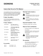 Preview for 1 page of Siemens Veeder-Root Driver Installation Instructions