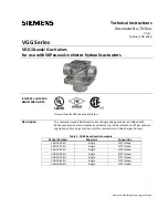 Siemens VGG Series Technical Instructions preview