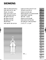 Siemens VK20A series Instructions For Use Manual preview