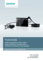 Preview for 1 page of Siemens VoiceLink User Manual