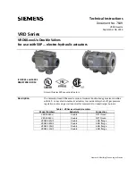 Siemens VRD Series Technical Instructions preview