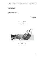 Preview for 1 page of Siemens W12 User Manual