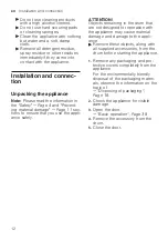 Preview for 12 page of Siemens WA14LPH0GC User Manual And Installation Instructions