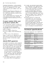 Preview for 62 page of Siemens WA14LPH0GC User Manual And Installation Instructions