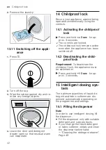 Предварительный просмотр 42 страницы Siemens WA14LQHVZA User Manual And Installation Instructions