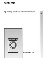 Siemens Wash&Dry1260 Operating And Installation Instructions preview