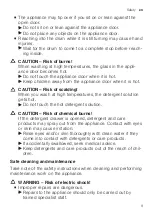 Preview for 9 page of Siemens WAU28S42ES User Manual And Assembly Instructions