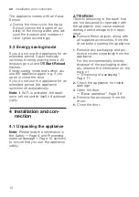 Preview for 12 page of Siemens WAV28KH2BY User Manual And Installation Instructions