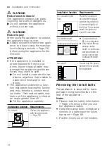 Preview for 14 page of Siemens WAX32GH1GB User Manual And Installation Instructions