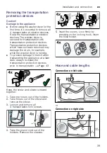 Предварительный просмотр 39 страницы Siemens WD14H490AU Instruction Manual And Installation Instructions