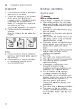 Предварительный просмотр 42 страницы Siemens WD14H490AU Instruction Manual And Installation Instructions