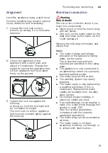 Предварительный просмотр 19 страницы Siemens WD14U561TR User Manual And Installation Instructions