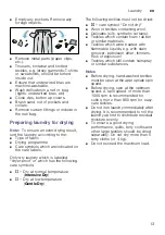 Preview for 13 page of Siemens WD15G421HK Instruction Manual And Installation Instructions