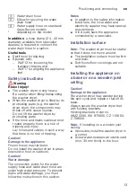 Preview for 13 page of Siemens WD15G440TR Instruction Manual And Installation Instructions