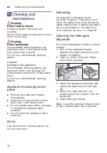 Предварительный просмотр 40 страницы Siemens WD15G442DN Instruction Manual And Installation Instructions