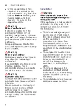 Preview for 6 page of Siemens WD4HU541DN Instruction Manual And Installation Instructions