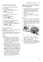 Preview for 45 page of Siemens WD4HU541DN Instruction Manual And Installation Instructions