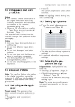 Предварительный просмотр 31 страницы Siemens WD4HU542EU User Manual And Installation Instructions