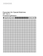 Siemens WF 723 C Programming Manual preview