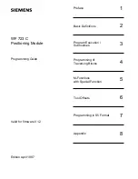 Preview for 2 page of Siemens WF 723 C Programming Manual