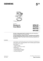 Preview for 1 page of Siemens WFM407 series Manual