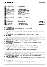 Siemens WFZ43 Mounting Instructions preview