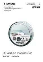 Siemens WFZ661 Mounting And Commissioning Instructions preview