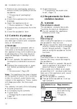 Preview for 12 page of Siemens WG44A1XVZA User Manual And Installation Instructions