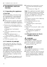 Preview for 12 page of Siemens WI14W301GB User Manual And Installation Instructions