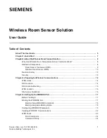 Preview for 1 page of Siemens Wireless Room Sensor Solution User Manual