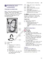 Предварительный просмотр 33 страницы Siemens WM**U series Installation & Operation Manual