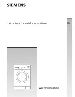 Siemens WM08E260BC Instructions For Installation And Use Manual предпросмотр